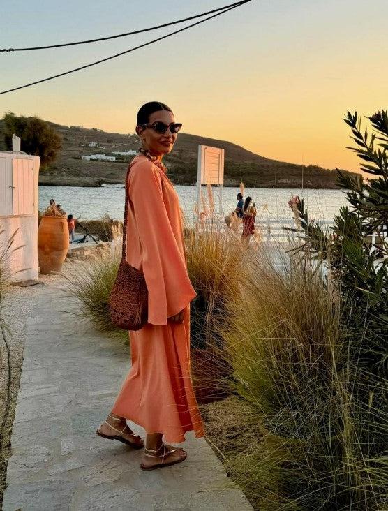 Racil JACKIE KAFTAN DRESS In Apricot – RACIL