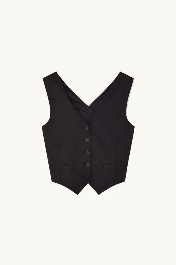 racil JOHNNY WAISTCOAT in black – RACIL