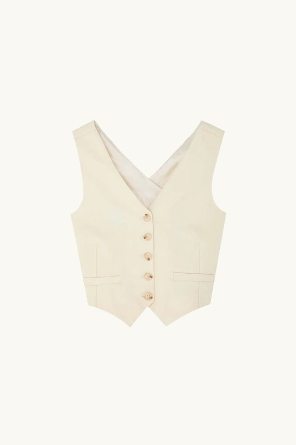 racil JOHNNY WAISTCOAT in ivory – RACIL