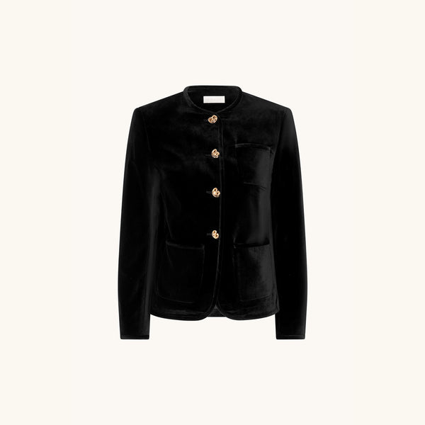 racil JOSEPHINE JACKET in black velvet – RACIL