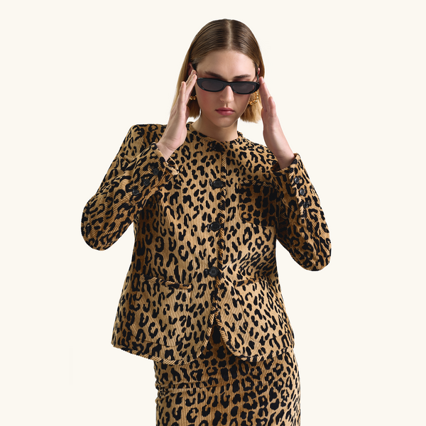 Racil JOSEPHINE JACKET In Leopard Corduroy – RACIL
