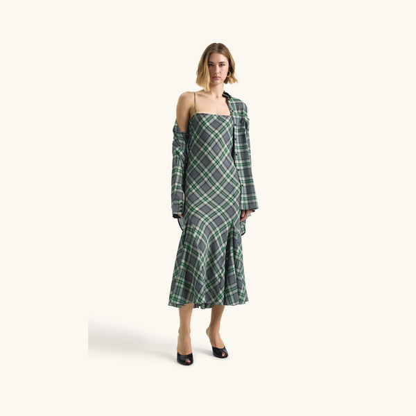 Racil LARA DRESS In Green Check – RACIL