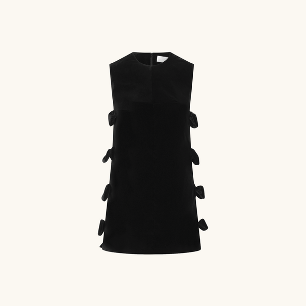 racil MINI VERUSHKA DRESS in black velvet – RACIL