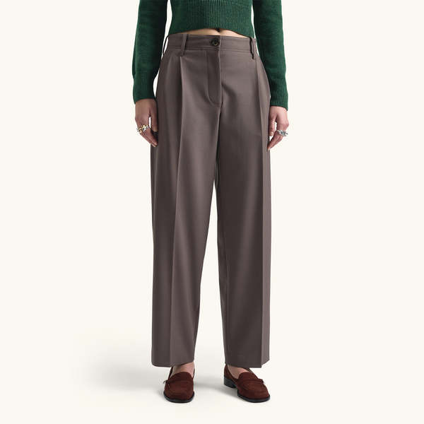 Racil RONNY TROUSERS In Bark – RACIL