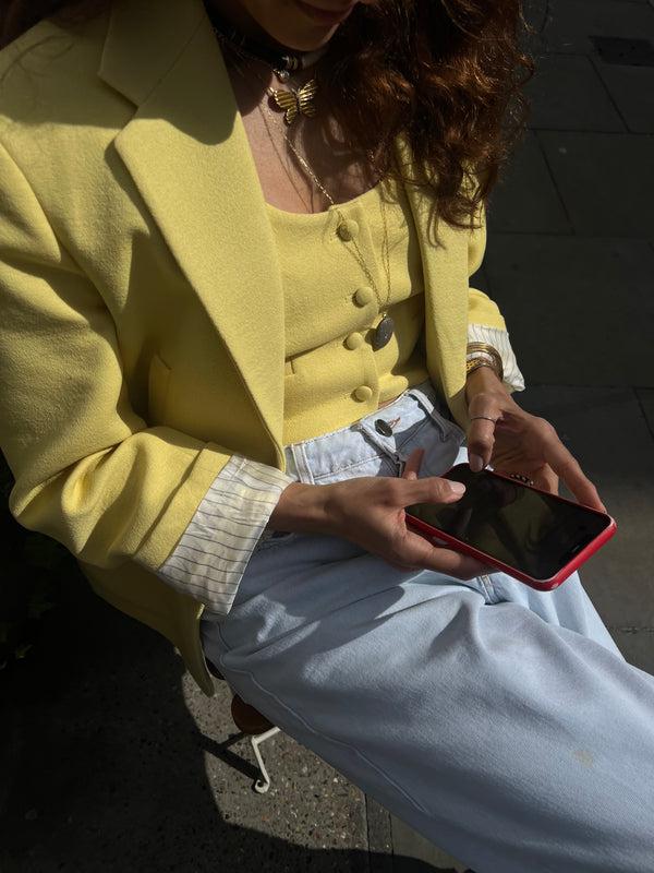 Racil TONY WAISTCOAT In Lemon – RACIL