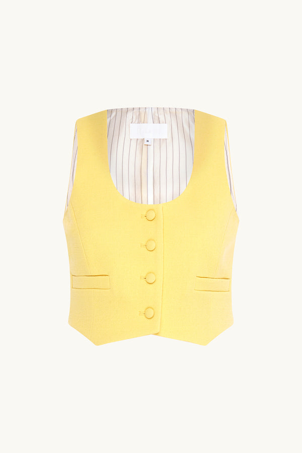 Racil TONY WAISTCOAT In Lemon – RACIL