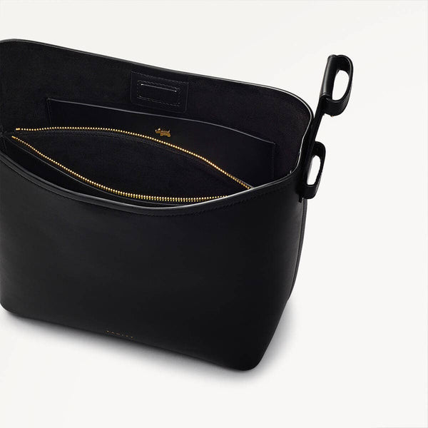 Radley London Black Bucket Shape Handbag | Bathurst Mews SS25 | Radley