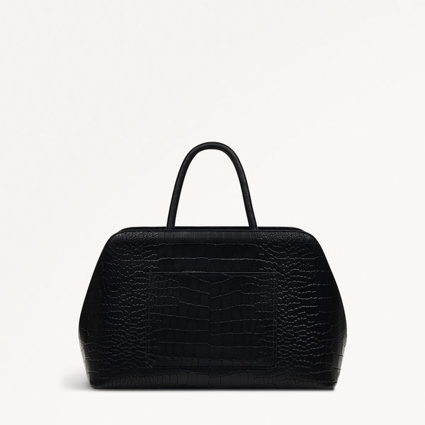 Radley London Black Faux Croc Grabs | Liverpool Street Icon AW24 | Radley