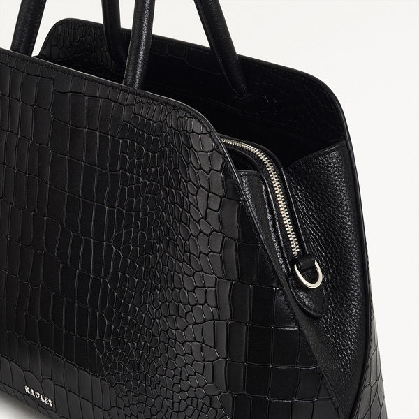 Radley London Black Faux Croc Grabs | Liverpool Street Icon AW24 | Radley