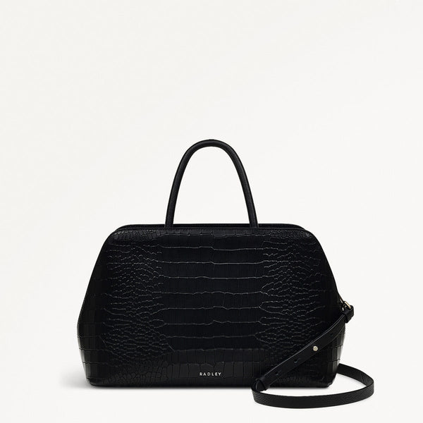 radley london Black Faux Croc Grabs | Liverpool Street Icon AW24 | Radley