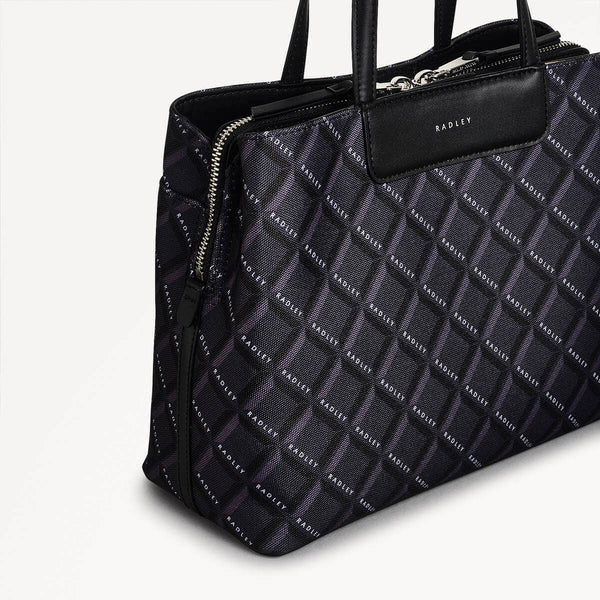 Radley London Black Grab Bag | Southwell Gardens Abstract Geo SS25 | Radley