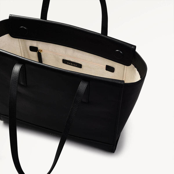 Radley London Black Large Open Top Tote | Drapers Road Ss25 | Radley