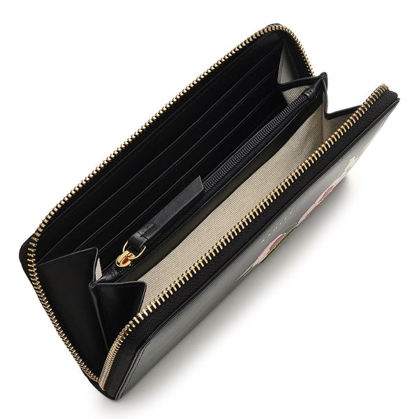 Radley London Black Large Zip Around Matinee | Wild Roses AW24 | Radley