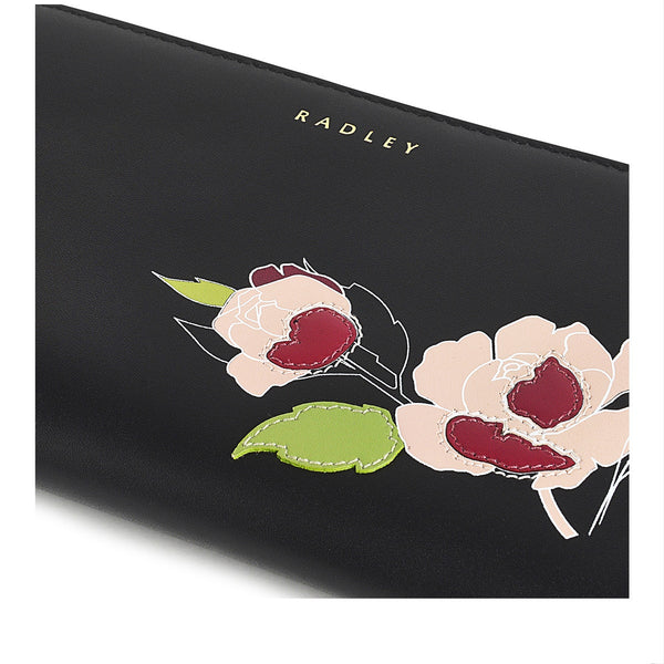 Radley London Black Large Zip Around Matinee | Wild Roses AW24 | Radley