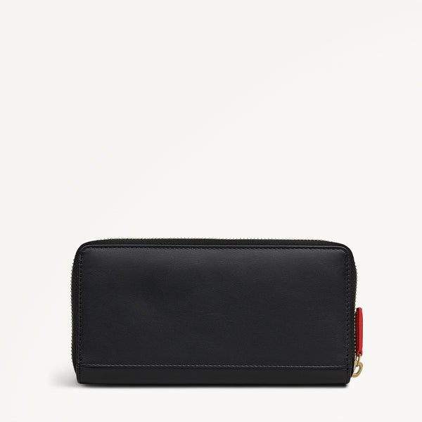 Radley London Black Large Zip Around Wallet | Christmas Is Calling AW25 | Radley London