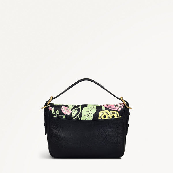 Radley London Black Leather Small Flapover Crossbody Bag | RHS Collection SS25 | Radley