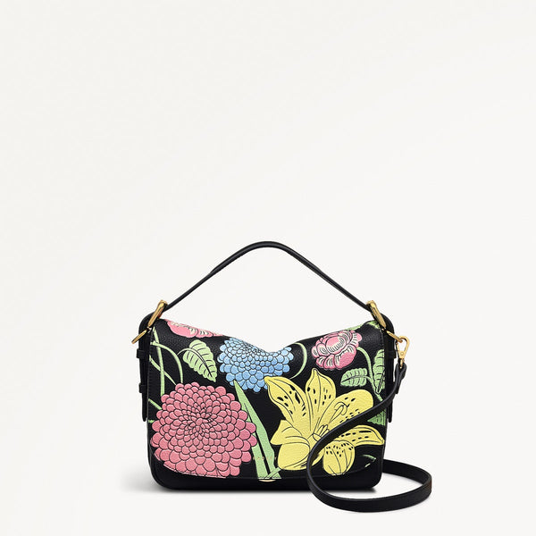 radley london Black Leather Small Flapover Crossbody Bag | RHS Collection SS25 | Radley