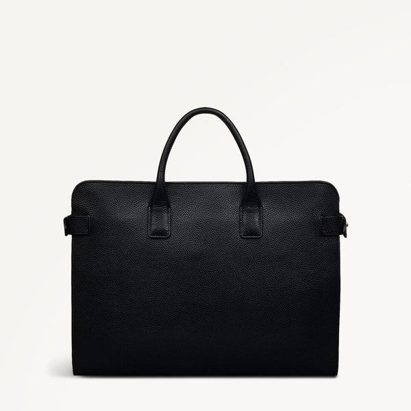 Radley London Black Leather Zip Laptop Bag | The Rathbone SS25 | Radley
