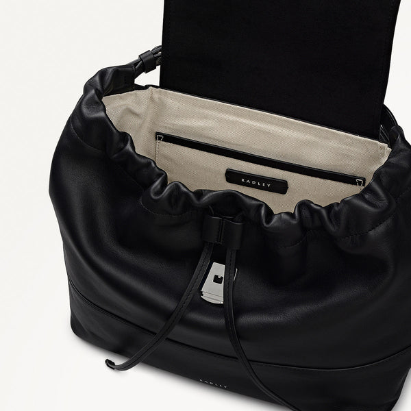 Radley London Black Medium Drawstring Backpack | The Portobello AW25 | Radley London
