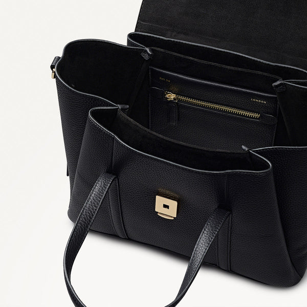 Radley London Black Medium Flapover Grab | The Chancery AW25 | Radley London