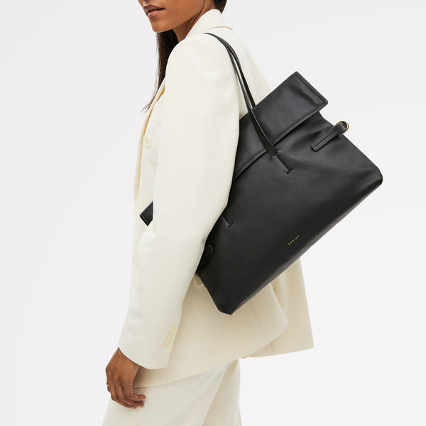 Radley London Black Medium Flapover Shoulder | Fleet Street AW25 | Radley London