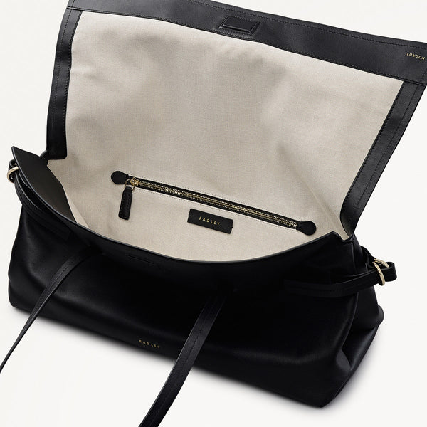 Radley London Black Medium Flapover Shoulder | Fleet Street AW25 | Radley London