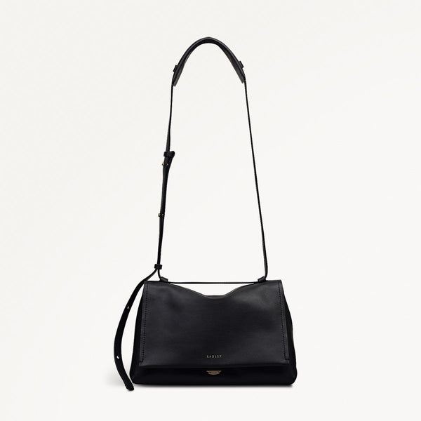 Radley London Black Medium Flapover Shoulder | Mercer Street AW25 | Radley London