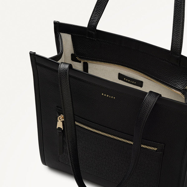 Radley London Black Medium Ziptop Tote | Alba Place AW25 | Radley London