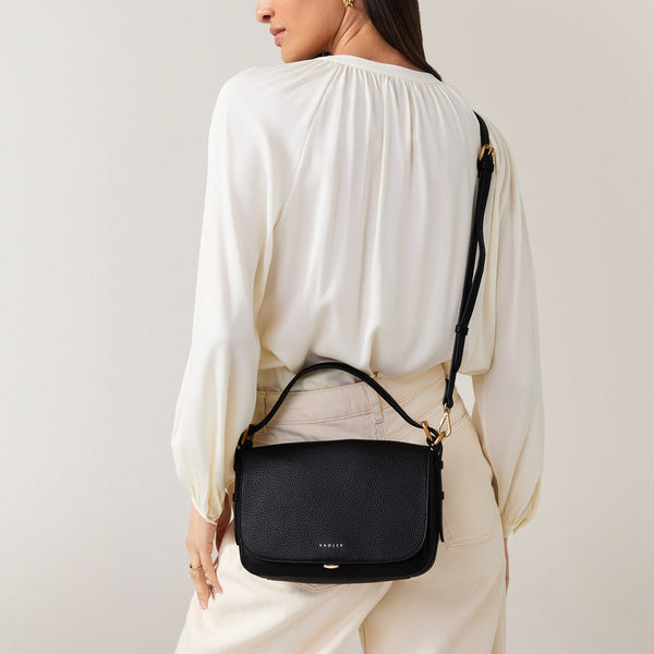 Radley London Black Small Flapover Crossbody | Grafton Street AW24 | Radley