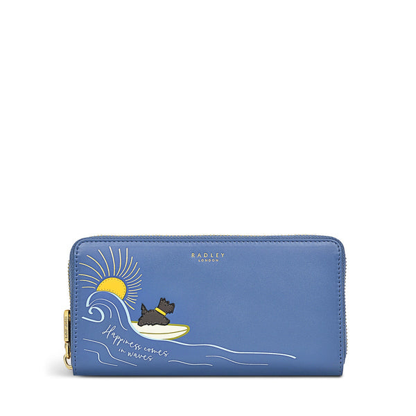 radley london Boathouse Blue Large Navy Purse | Happiness Comes In Waves AW24 | Radley