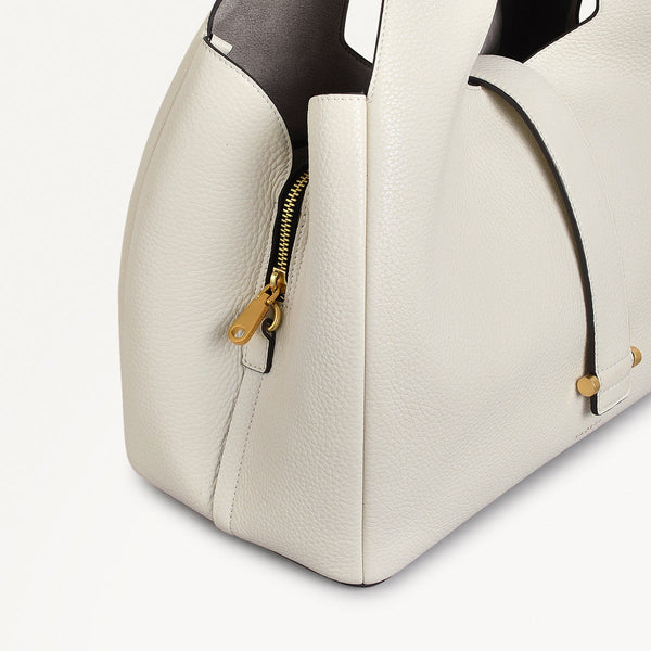 Radley London Chalk White Leather Grab Bag | Sloane Street AW25 | Radley