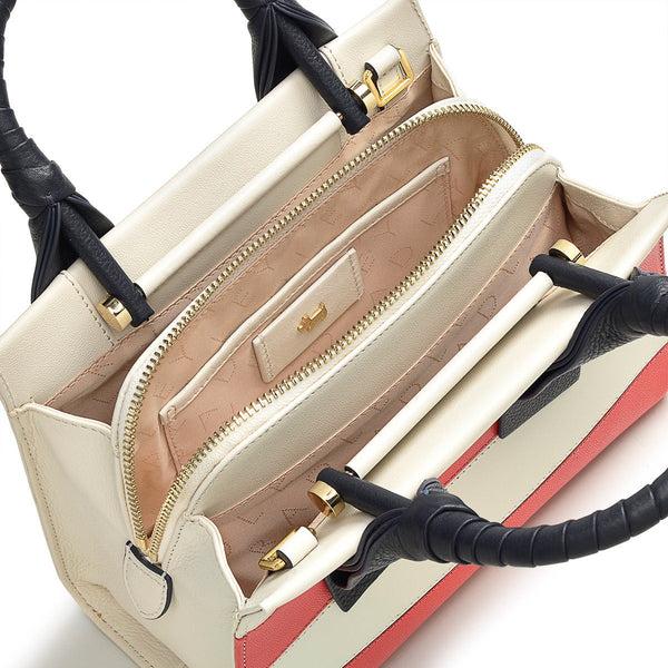 Radley London Chalk White Leather Handbag | Finch Lane Stripe AW24 | Radley