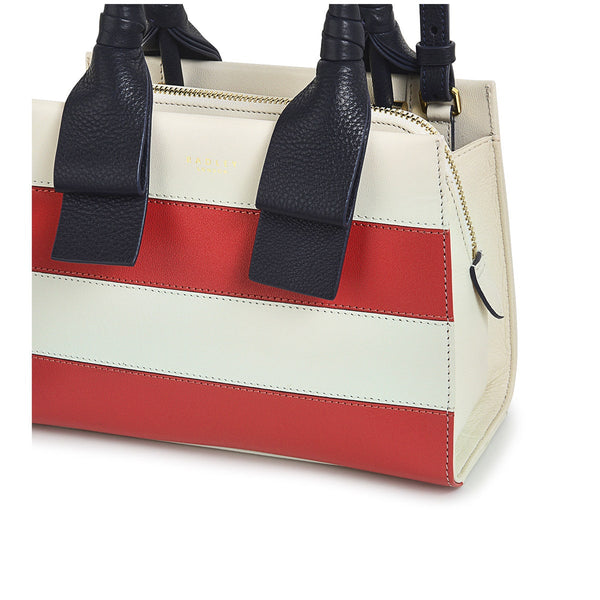 Radley London Chalk White Leather Handbag | Finch Lane Stripe AW24 | Radley