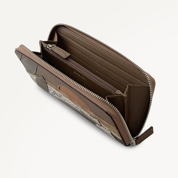 Radley London Coffee Large Zip Around Wallet | Over The Hills AW25 | Radley London