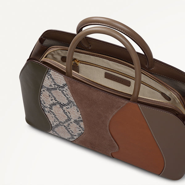 Radley London Coffee Medium Ziptop Grab | Liverpool Street AW25 | Radley London