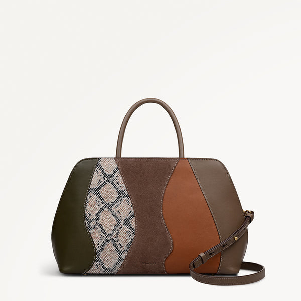 radley london Coffee Medium Ziptop Grab | Liverpool Street AW25 | Radley London