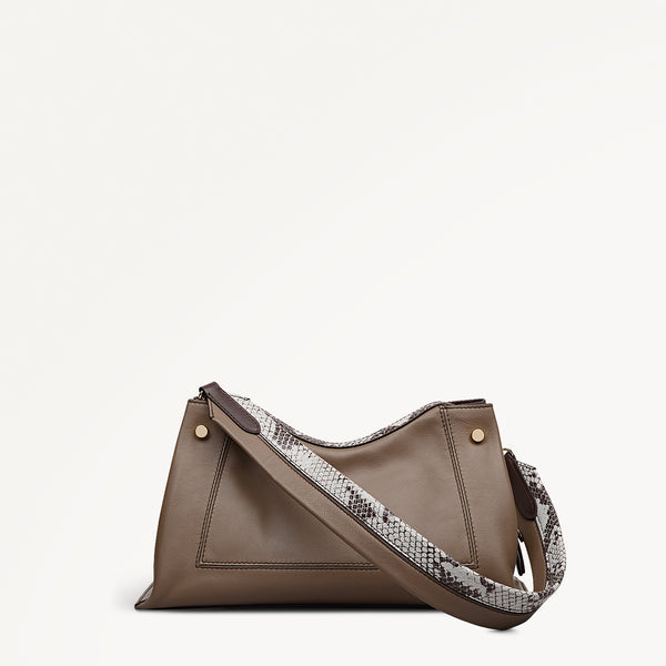 Radley London Coffee Medium Ziptop Shoulder | Hope Gardens AW25 | Radley London