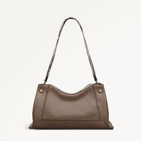 radley london Coffee Medium Ziptop Shoulder | Hope Gardens AW25 | Radley London