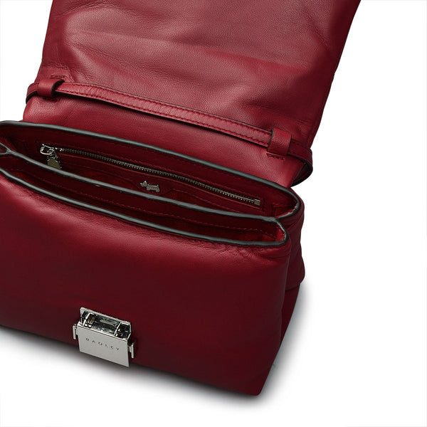 Radley London Cranberry Leather Red Crossbody Bag | Bond Court AW24 | Radley