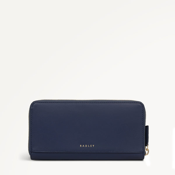Radley London Dark Blue Large Zip Around Wallet | It's Written In The Snowflakes AW25 | Radley London