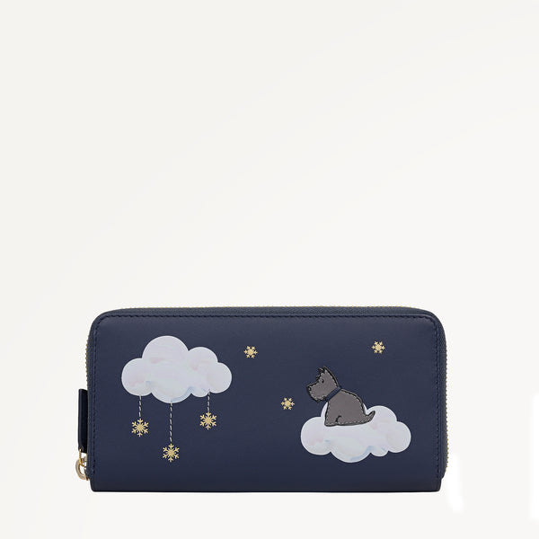 radley london Dark Blue Large Zip Around Wallet | It's Written In The Snowflakes AW25 | Radley London