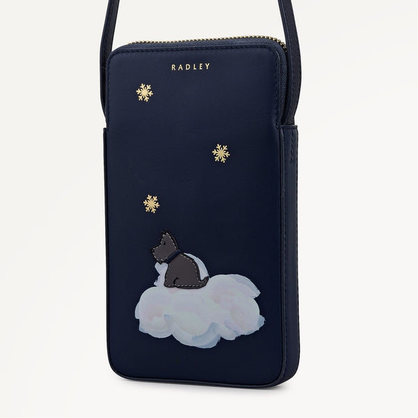 Radley London Dark Blue Medium Phone Cross Body | It's Written In The Snowflakes AW25 | Radley London