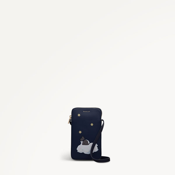 radley london Dark Blue Medium Phone Cross Body | It's Written In The Snowflakes AW25 | Radley London