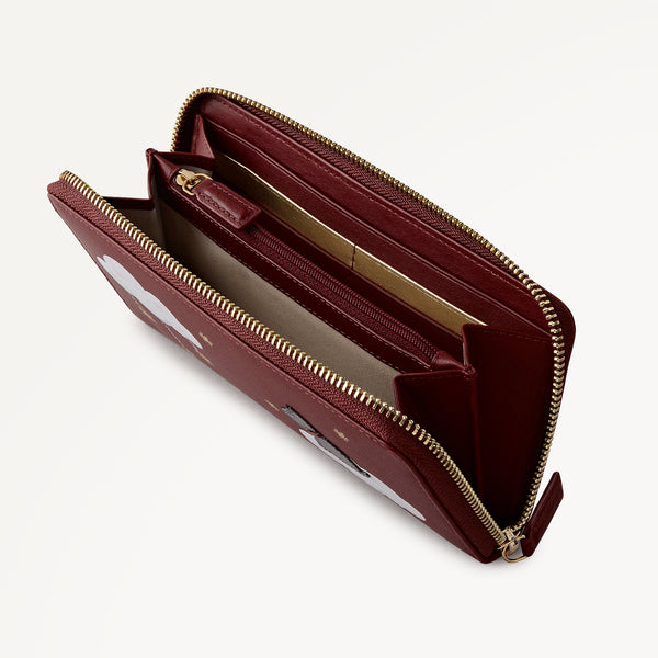 Radley London Dark Cherry Large Zip Around Wallet | It's Written In The Snowflakes AW25 | Radley London