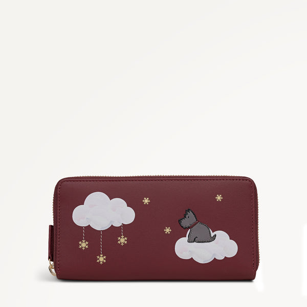 radley london Dark Cherry Large Zip Around Wallet | It's Written In The Snowflakes AW25 | Radley London