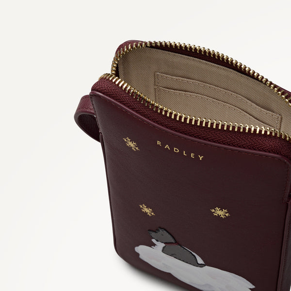 Radley London Dark Cherry Medium Phone Cross Body | It's Written In The Snowflakes AW25 | Radley London