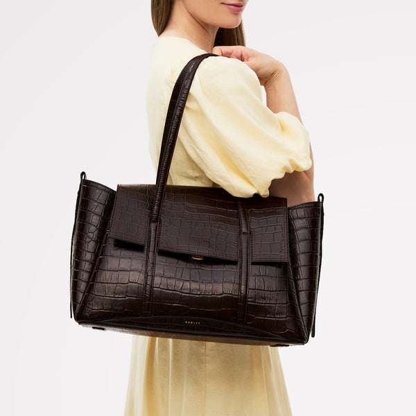 Radley London Dark Oak Large Flapover Shoulder | The Chancery AW25 | Radley London