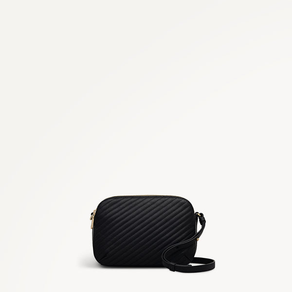 radley london Dukes Place - Diagonal Quilt Medium Ziptop Cross Body Black - 113061