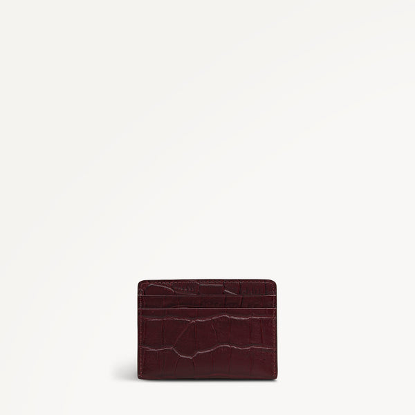Radley London Dukes Place - Faux Croc Small Card Holder Dark Cherry - 113149