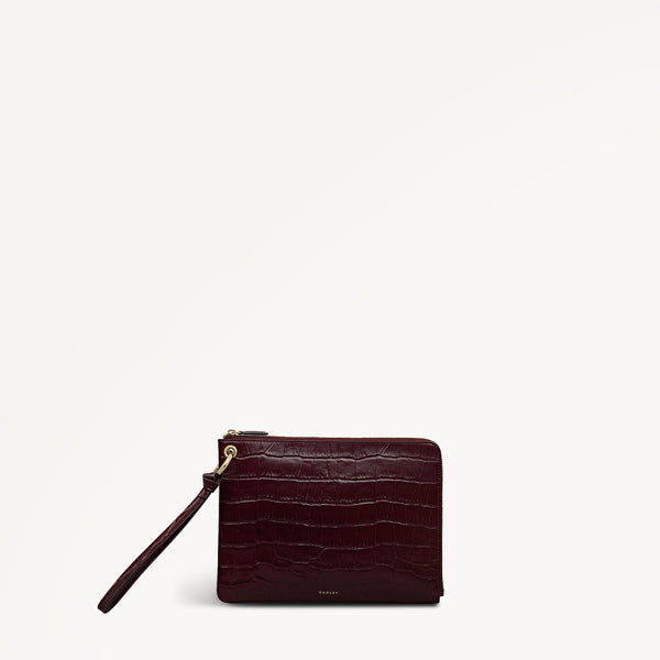 Radley London Elms Crescent Medium Multi-Compartment Pouch Dark Cherry - 113164